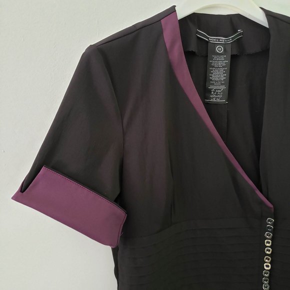 NOEL ASMAR - black and purple scrub tunic - Size XS - Picture 3 of 8